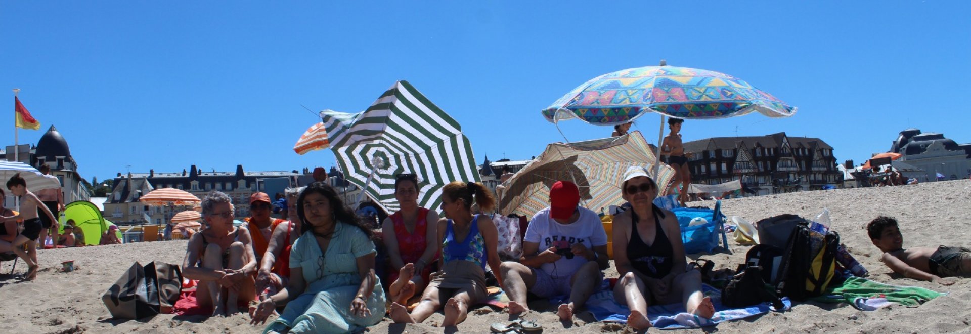 Le groupe à la plage